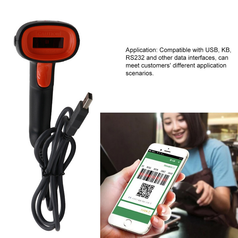 1d 32 bits laser wireless fast decoding speed bar code scanner 10